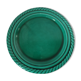Plat vert céramique Vallauris