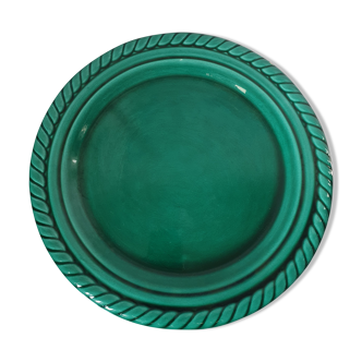 Plat vert céramique Vallauris