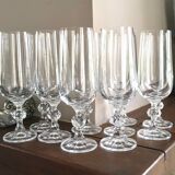 10 crystal champagne flutes
