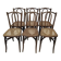 6 antique bistro chairs with curved wood and caning from 1900 L&H Cambier Frères