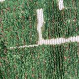 Tapis berbère marocain vert en laine – Tapis couloir artisanal design 80x37