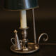 Lampe bouillotte bronze argenté tôle XIXème siècle