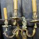Vintage golden bronze 3-light wall light