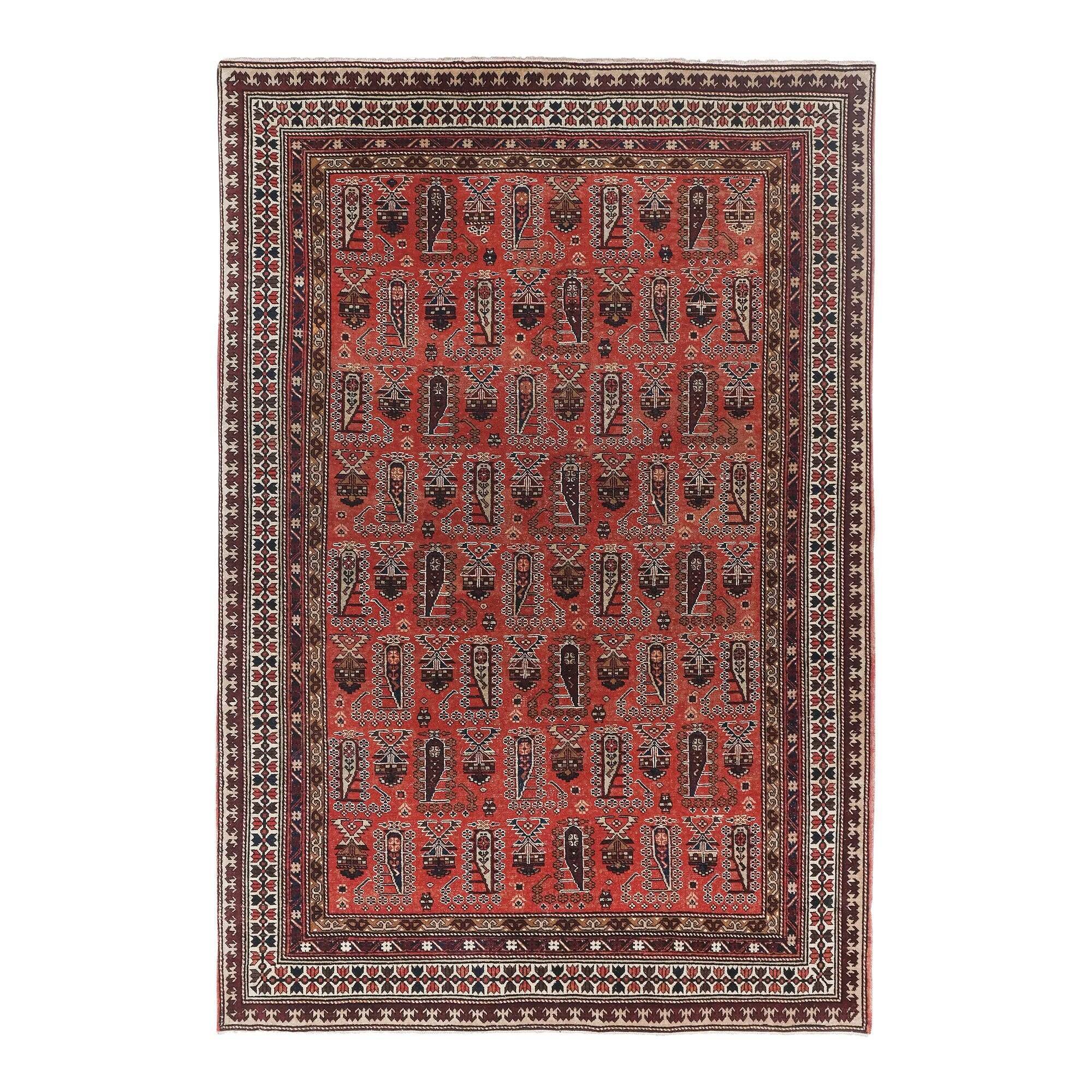 Vintage Turkish handmade rug 140x206 cm