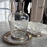 Service de nuit cristal argent