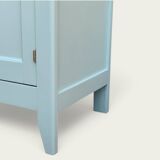 Vintage Parisian wardrobe, blue-green and gray