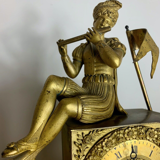 Period clock restoration XIXth in gilded bronze