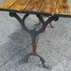 Old bistro table with a wooden top