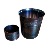 Christofle towel cup and ring box