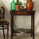 Old country side table in waxed wood