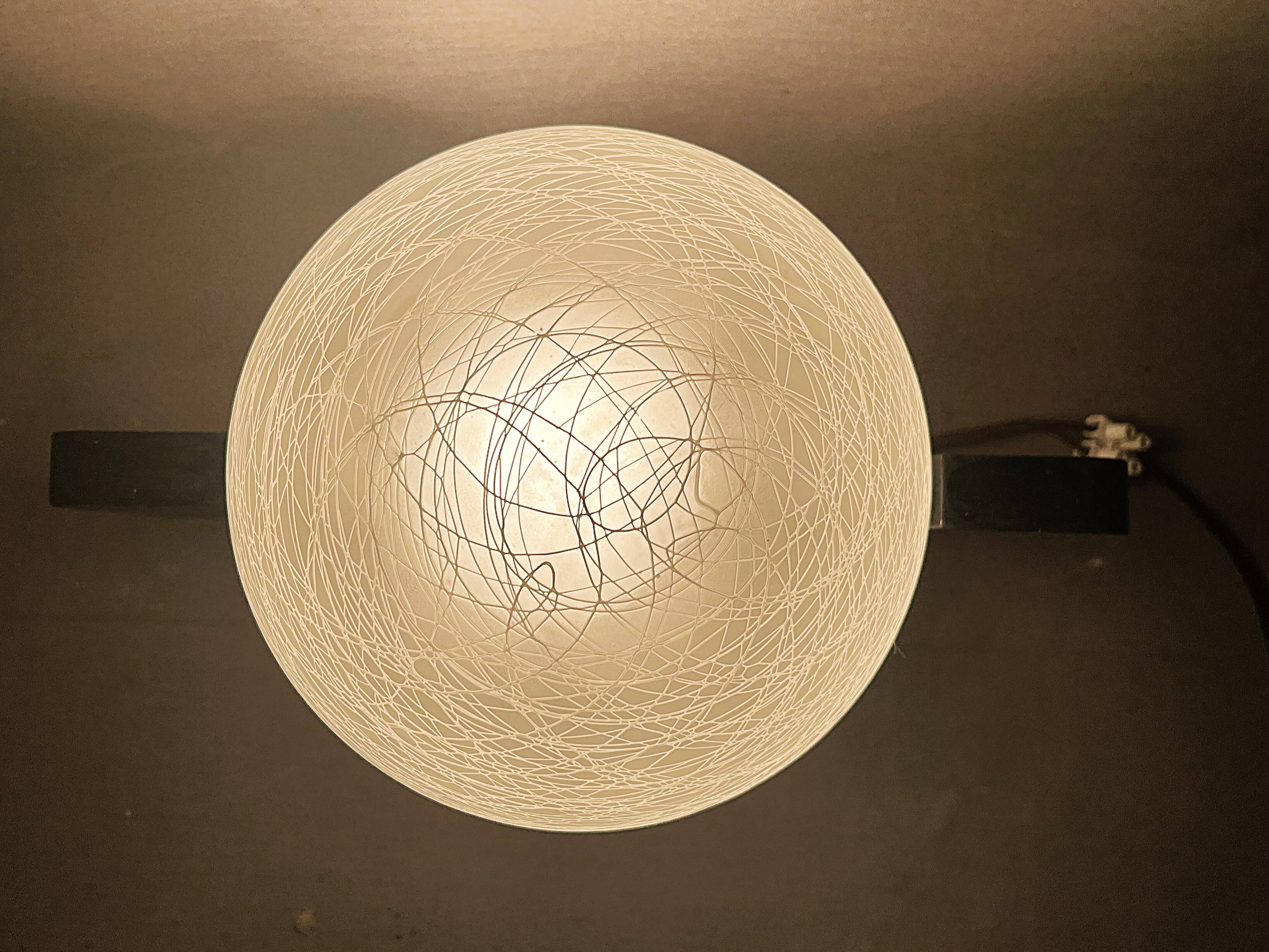 Black wood flush mount lamp