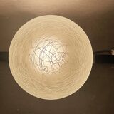 Black wood flush mount lamp