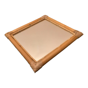Ancien miroir losange bambou