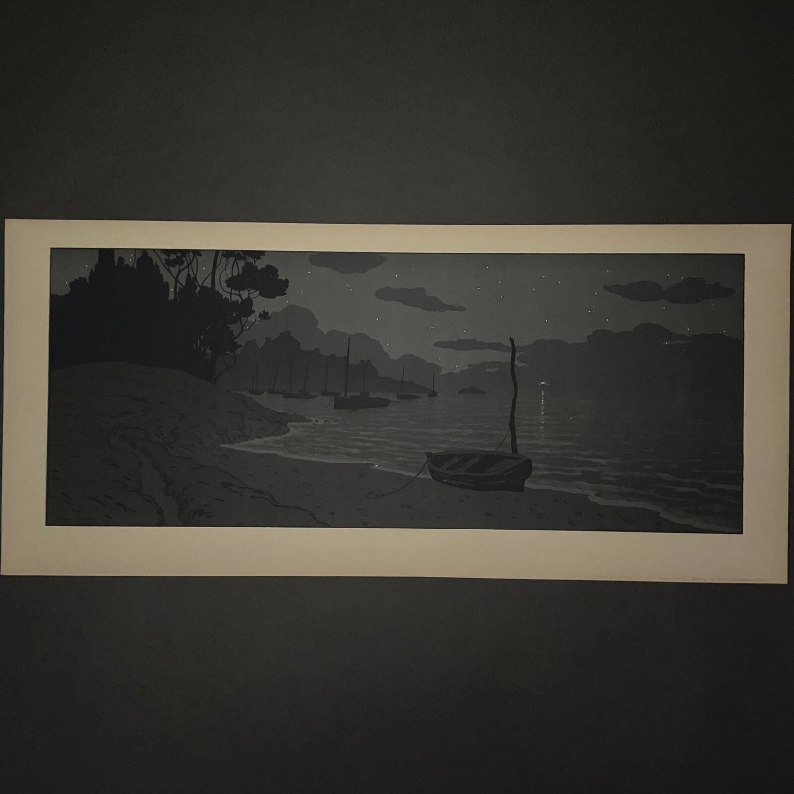 Lithograph by Henri Rivière The Fairyland of Hours - The Night