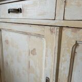 Parisian buffet with white beige patina