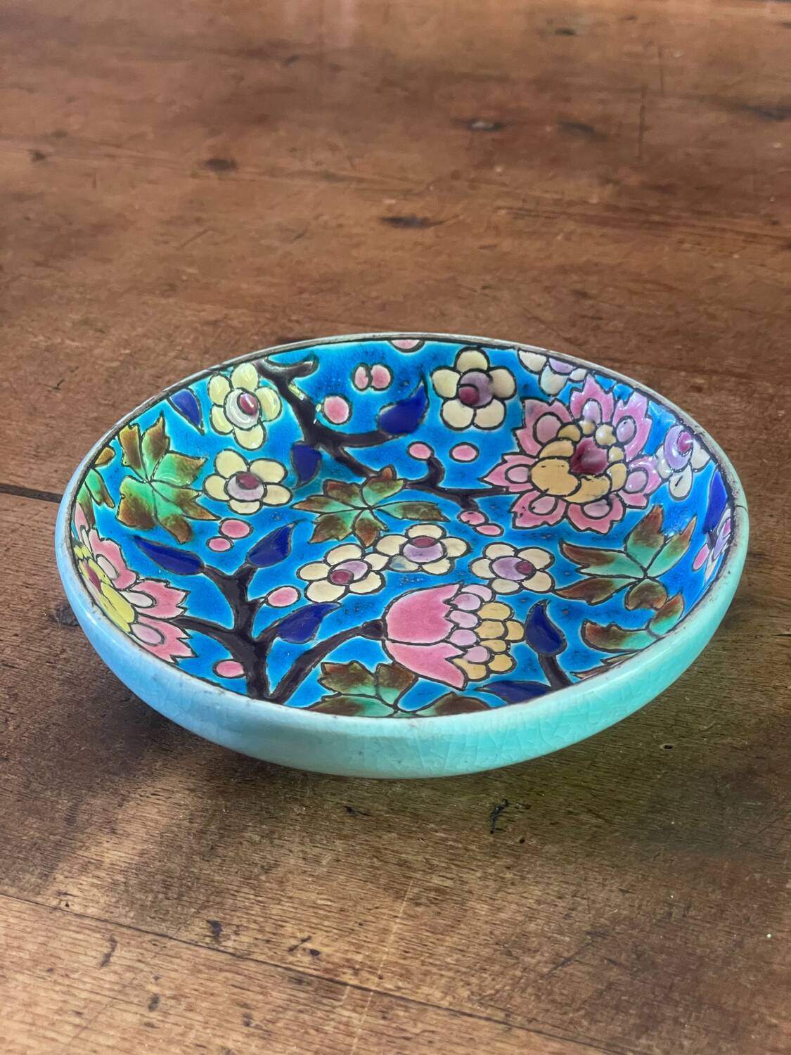 Circular bowl / empty pocket in Longwy enamels