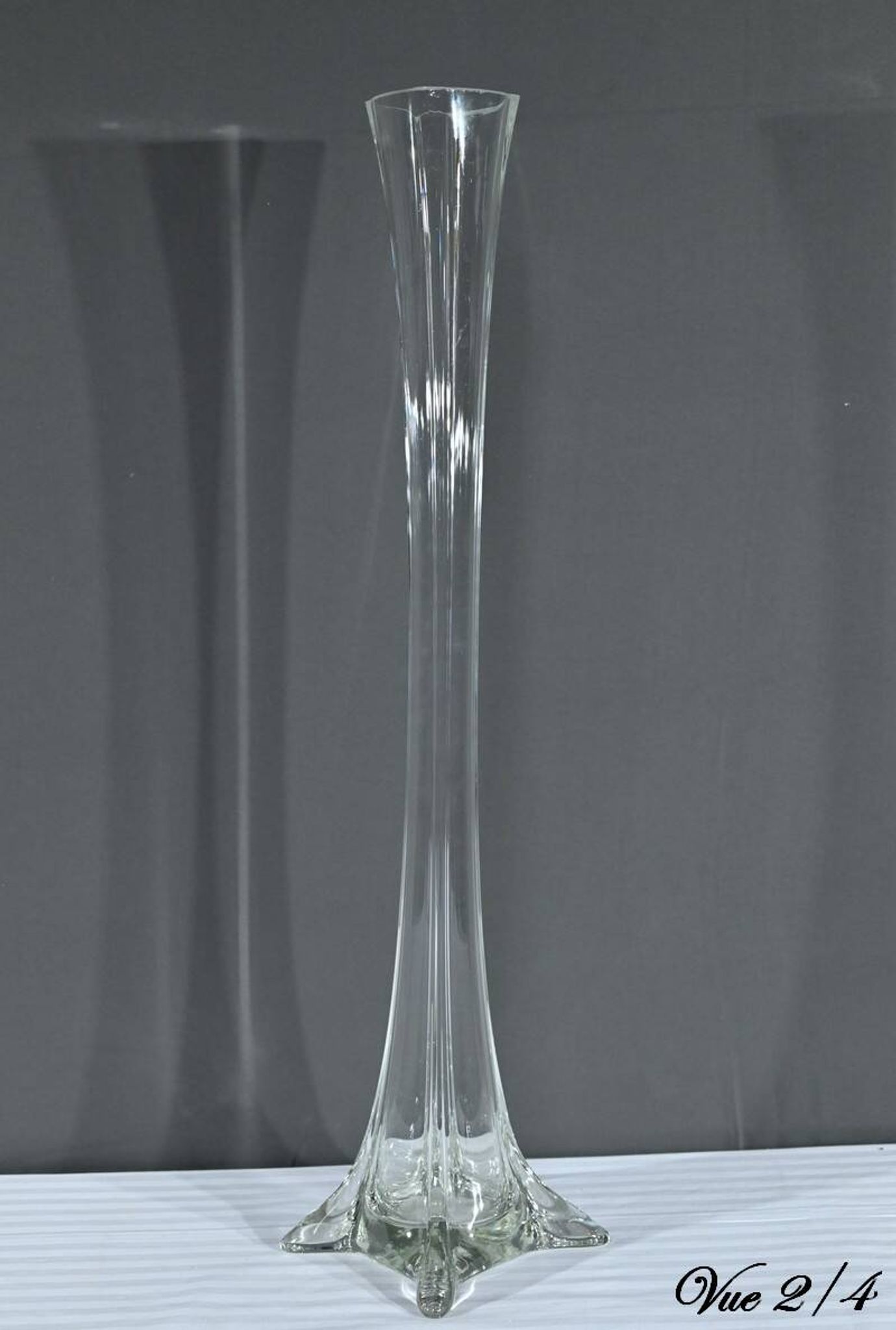 Important Vase Soliflore en Verre, époque Art Déco – 1930