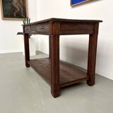 Small pine drapery table from the 1950s