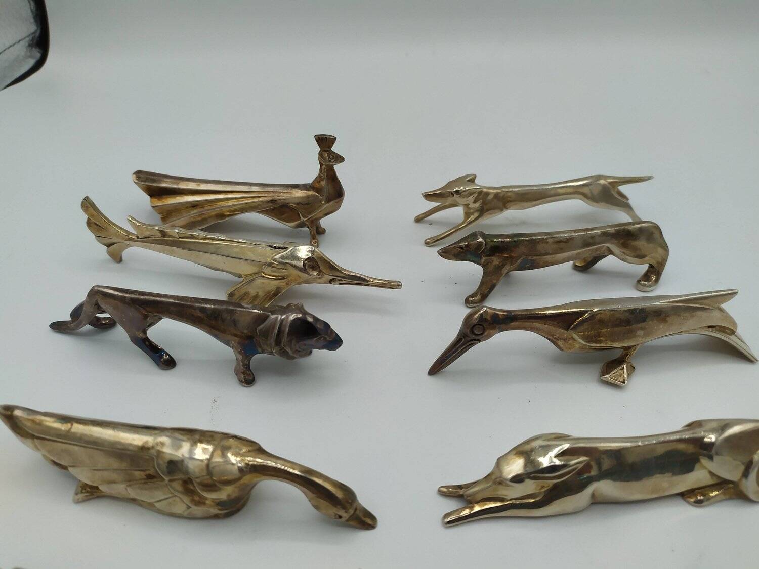 Gallia knife rest set by Luc Lanel for Christofle, 1930s