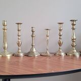 Set of 10 gold-tinted brass candle holders 02 pro