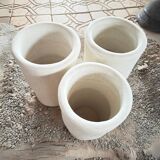 White Tadelakt Pot - Small model - Height 39 cm