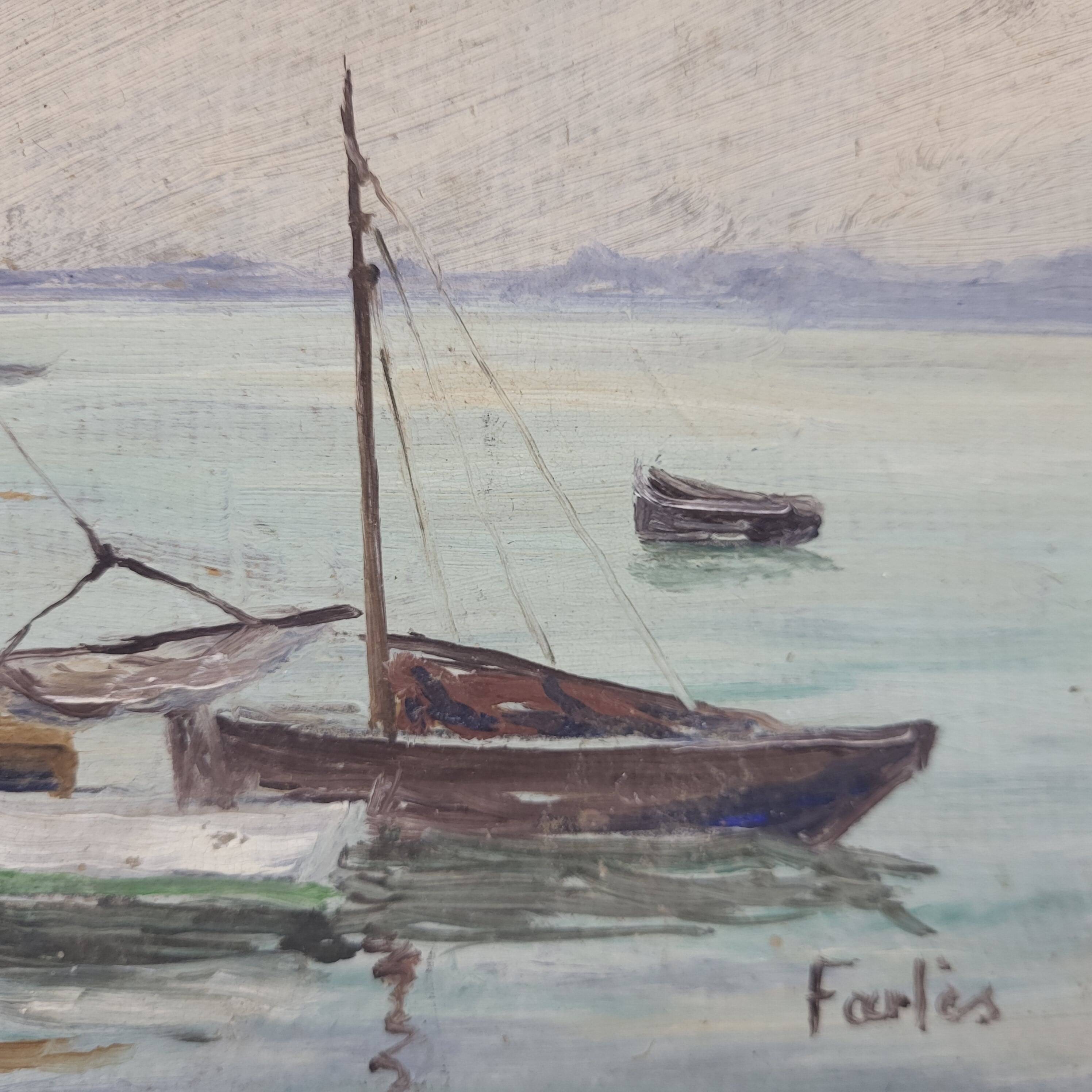 Marine - Oil on panel - Farlès