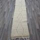 Traditional handmade natural wool rug size 75/300 cm