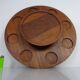 Rotating Teak Tray with Ceramic Bowls, Denmark, 1960s, Set of 10