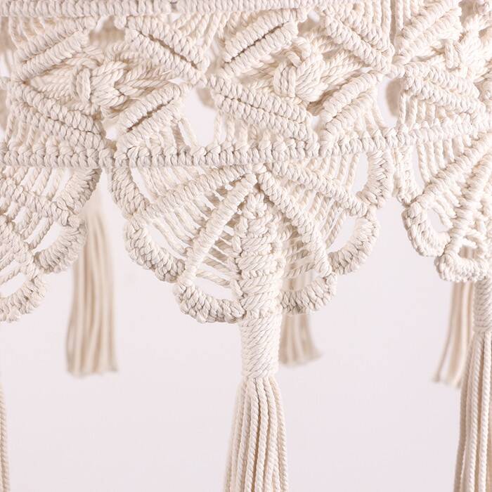 Macrame Pendant Light,Bohemian Hanging Lamp, Wicker Lamp,Light Fixture