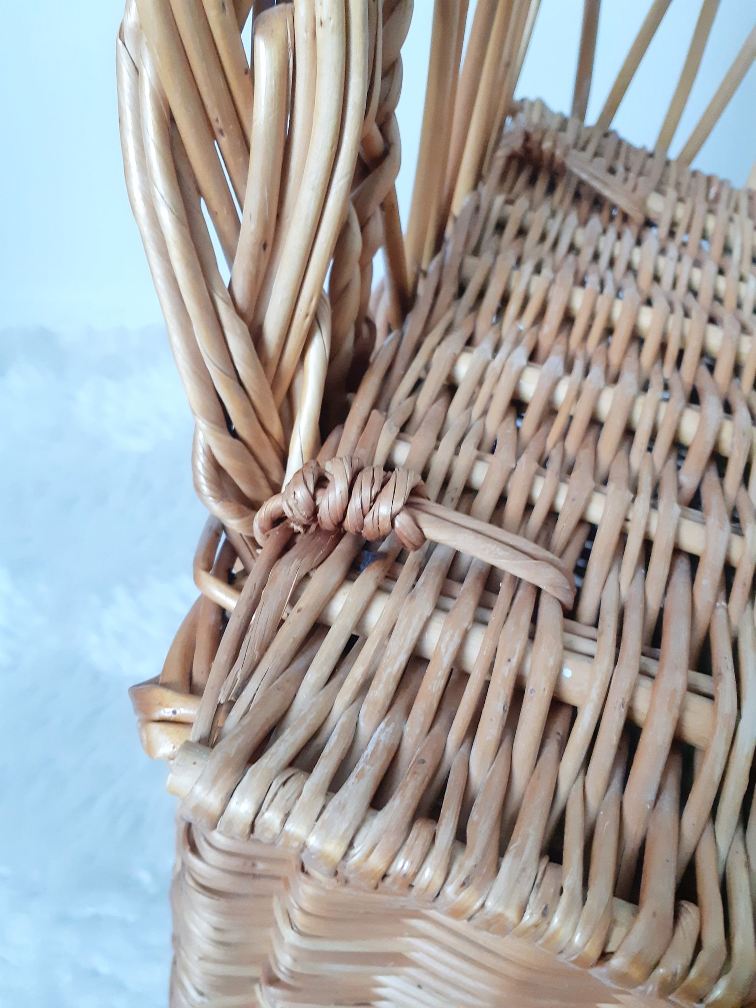 Old toy chest in rattan