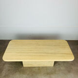 Rectangular travertine coffee table