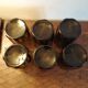 6 Bartissol vintage smoked green glasses