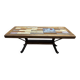 Table basse bois et céramique années 70