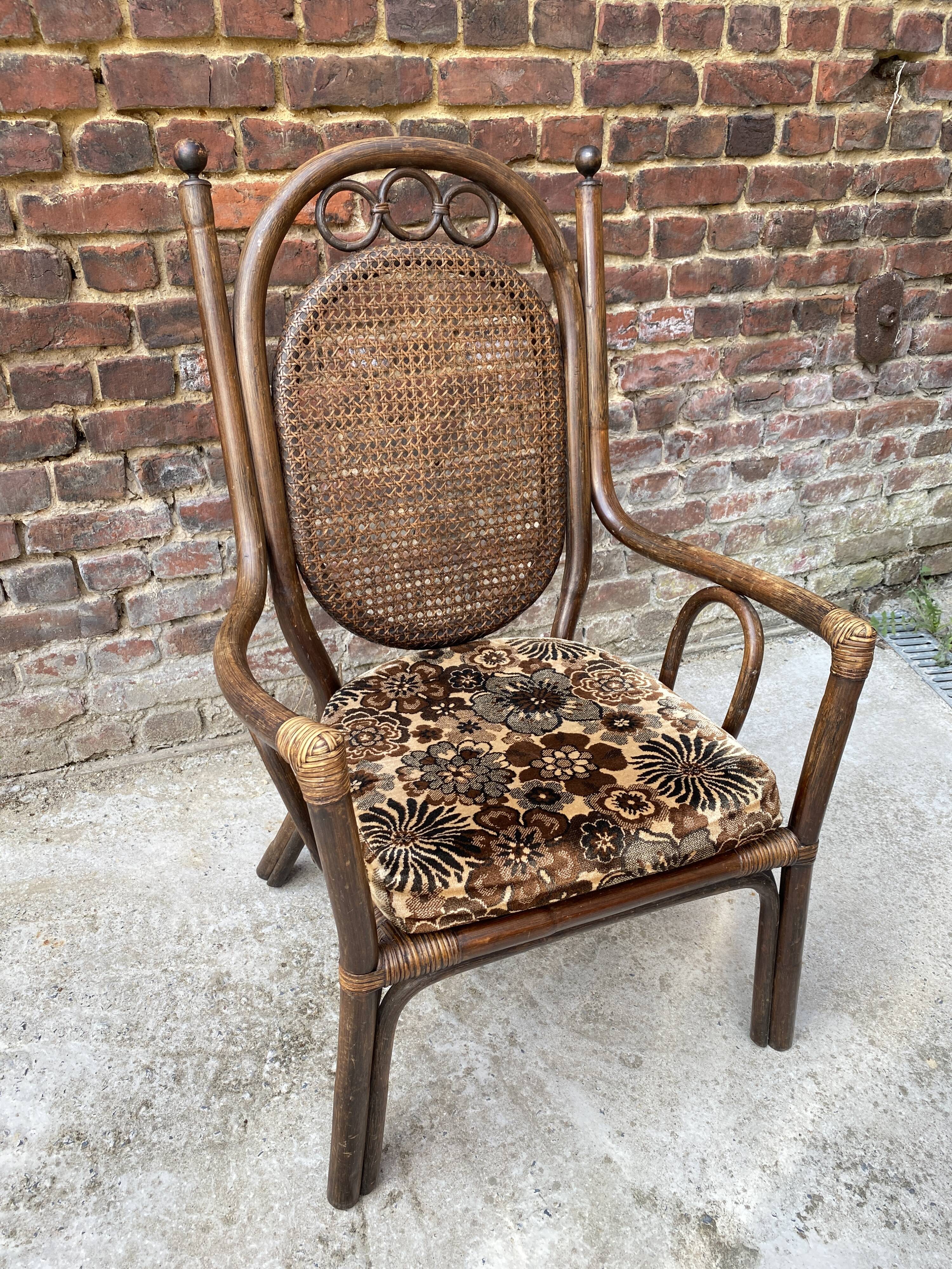 Bamboo armchair and adult canning