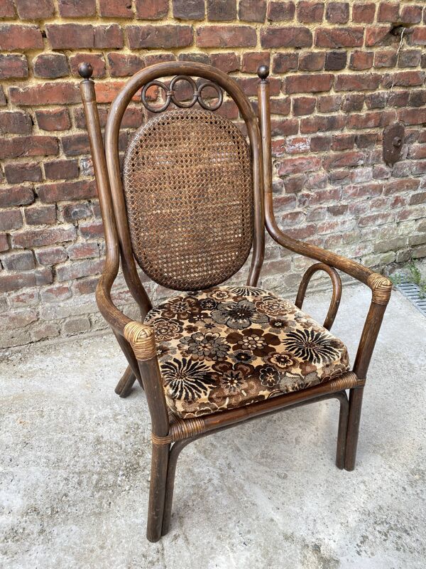Fauteuil bambou et cannage adulte