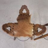 Set of 2 Spanish stools with cowhide, 1960s