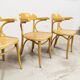 Set of 4 bistro armchairs with armrests from the 1960s.