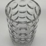 Pressed glass Lens vase by Vladimir Jelinek made in Czechoslovakia Hermanova hut Sklo Union