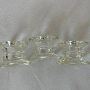 Lot de 3 bougeoirs en verre