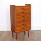 Vintage Scandinavian teak chest of drawers 1960
