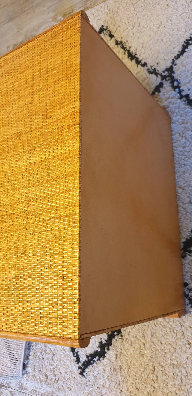 Pair of rattan bedside tables