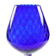 Vase snifter en verre bleu brandy cognac cobalt empoli italie 33cm