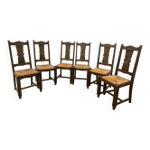 Beautiful straw-seated Breton chairs