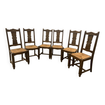 Belles chaises bretonnes paillées