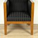 Elegant square-shaped armchair made of natural cherry wood