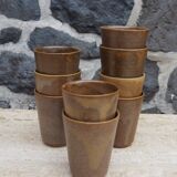 Set de 9 tasses en grès Digoin