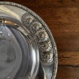 Art Deco silver plated footed bowl by Romepla 1930 floral decoration