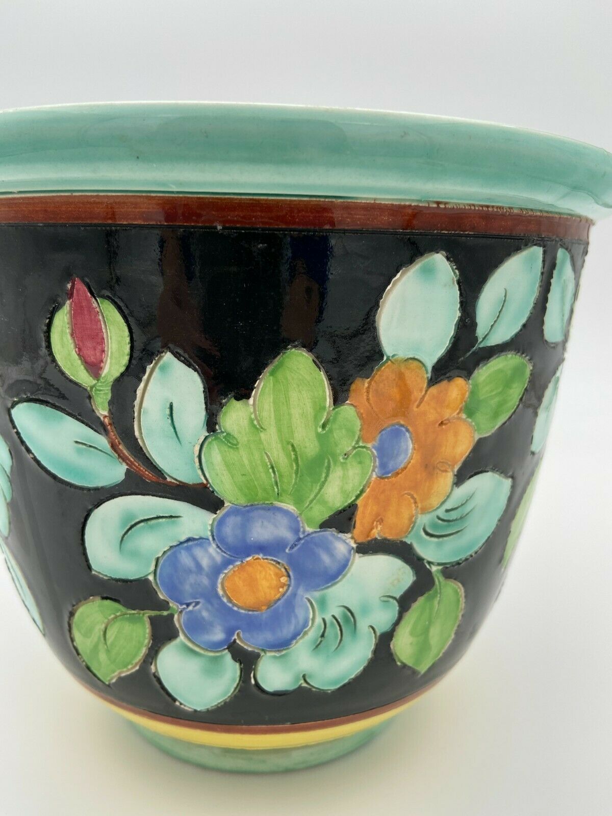 Cerart monaco cerart 3,811 polychrome decor floral 1950