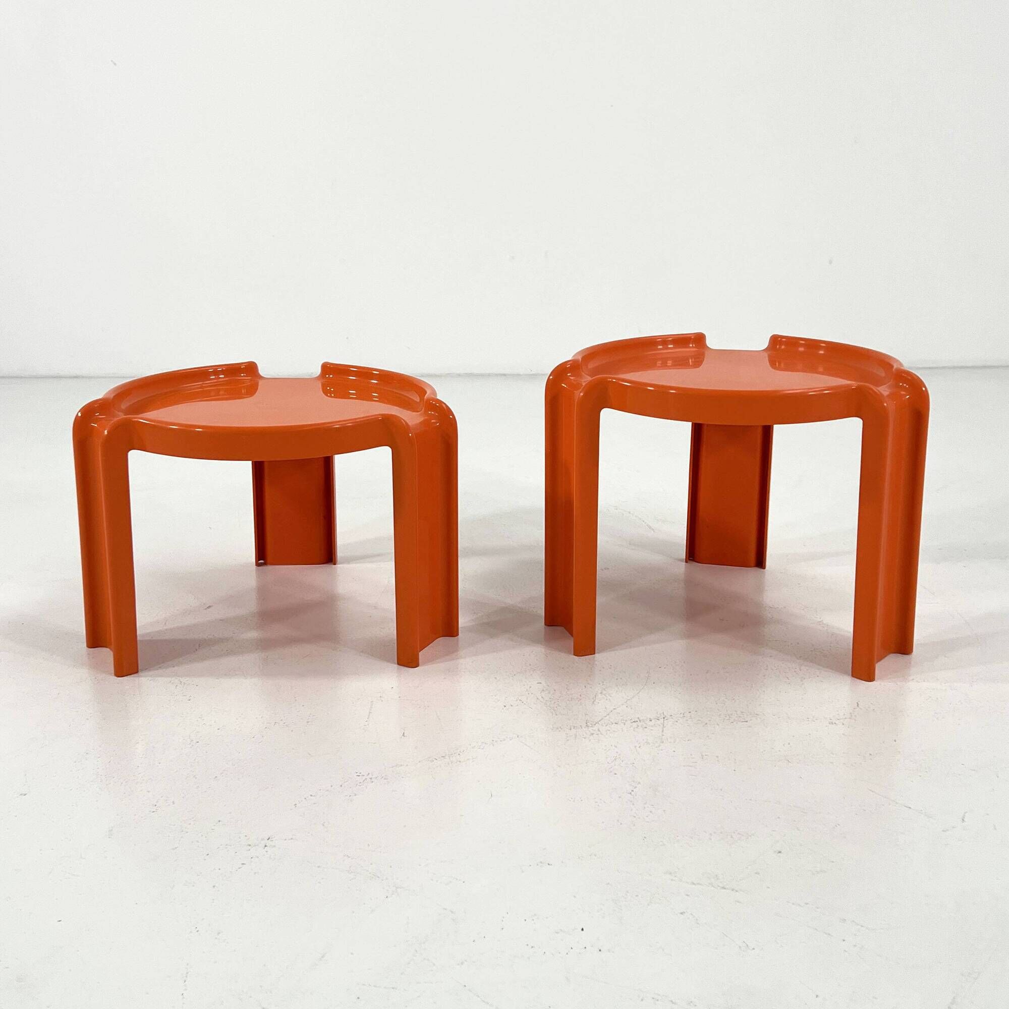 Pair of side tables by Giotto Stoppino for Kartell, 1970.