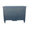 Louis XVI style chest of drawers patinated black